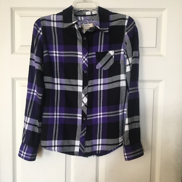 Arizona Jean Company Tops - Purple Long Sleeve Plaid